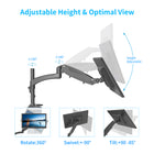ShoppingAll Adjustable Single Gas Spring Monitor Desk Mount - Black-9