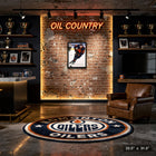 Leon Draisaitl Edmonton Oilers Skating with Puck - Framed Canvas - 22" x 31"-Finished size: 22.5x31.5