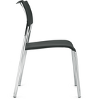 Offices to Go Dori 2 Armless Stacking Chair - Black-Durable and easy to clean polypropylene back and seat