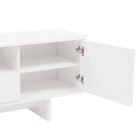 Manhattan Comfort Ella 59.1" Modern TV Stand - White-Thick Rectangular 6.9 in. Sled Legs Offer Stability and a Unique, Modern Twist on a Classic Sled-Base