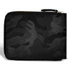 Champs Camo Leather Zip Around Wallet - Black-3 slot pockets
