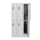 Ceha NH Series 2-Tier Locker with Front Hole Vents - Bank of 3 - Light Grey-9