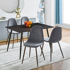 FurnitureR - Fabric Dining Chair - Grey - 4 Pack-Comfortable Seating: Each chair features a cushioned seat and backrest, ensuring comfort during extended dining sessions or gatherings.
