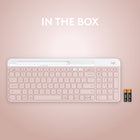 Logitech K585 Slim Multi-Device Wireless Keyboard - Rose-1 Year Limited Manufacturer Warranty