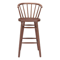 Zuo Stenger Barstool - Walnut - Set of 2-Armrest support
