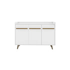 Manhattan Comfort Bradley 53.54" Mid-Century Modern Buffet Stand - White-Mid-Century Modern Buffet Stand for Dining and Living Room Use