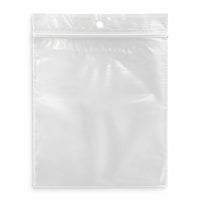 KL Rubber Resealable Polyethylene Bag with Hang Hole - 2 Mil - 4" x 5” - 1000 Pack-Offset lip design with durable zipper for easy opening and secure closure