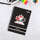Hockey Canada 2026-2027 Weekly/Monthly planner - 8 1/2" H x 6" W - Black-Interior double sided poly pocket hold all your notes and papers