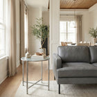 Zuo Vetro Side Table - Silver-Maximum Weight Capacity: 155