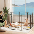 PawHut 8-Panel Heavy Duty Foldable Dog Playpen - 39" H-Constructed from rust-resistant steel for longevity
