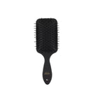 Aria Paddle Brush - Black-Gentle Detangling: Features an extended bristle design that allows for a smoother glide through knots, minimizing tension and reducing hair breakage