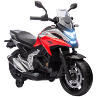 Qaba Honda Licensed 12V Electric Motorcycle with Headlights Music - Red-Honda licence ensures quality, trust for this ride-on motorbike 