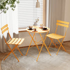 Lausaint Bistro Folding 3-Piece Patio Set - Yellow-6