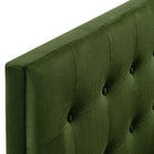 Modway Emily Stain-Resistant Performance Velvet Full Size Headboard - Moss Green-7