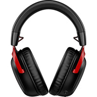HP HyperX Cloud III Wireless Gaming Headset - Black/Red-Earpiece Design: Over-Ear (Circumaural), Closed-Back