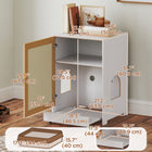 PawHut Hidden Cat Litter Box Enclosure - Oak-Ensures privacy and comfort for cats 