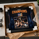 Frameworth New York Knicks 2026 Champions Team Trophy PhotoGlass Framed Photo - 22" W x 18" H - Black-6