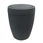 Modern Homes 7L Round Bath Bin - Grey-Durable and easy to clean