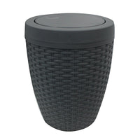 Modern Homes 7L Round Bath Bin - Grey-Durable and easy to clean
