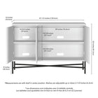 Hudson&Canal Brighton 48"W Buffet Table - White-8
