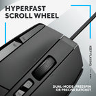 Logitech G502 X Wired Gaming Mouse - Black-HERO 25K gaming sensor: Incredibly precise down to the sub-micron for high-precision accuracy with zero smoothing/filtering/acceleration for high gaming performance every time on the computer