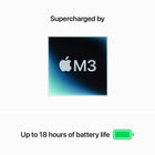 Apple MacBook Air 13.6" - M3 Chip - 512 GB SSD - 8 GB Unified Memory - Silver - English-Up To 18 Hours Of Battery Life - Amazing, all day battery life so you can leave the power adapter at home
