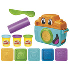 Play-Doh Camera Starter Set-Squeeze and stamp silly faces: press a pretend film strip from the camera and then make fun animal faces with the 5 stampers: laughing lion, heart-eyes hippo, happy bear, cheeky monkey, and crying tiger 