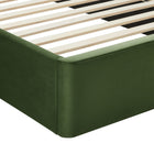 Modway Solana Arched Performance Velvet Queen Platform Bed - Moss Green-Weight Capacity: 800 lb