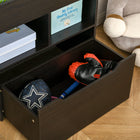 HOMCOM Kids Bookcase with Storage Drawer - Brown-MDF for a robust structure for security
