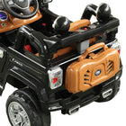 Aosom 12V Kids Electric Ride-On Jeep with Remote Control - Black-Material: PP, Steel 