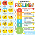 Ashley Productions Placemat Studio Smart Poly How Are You Feeling Learning Placemat - 13" x 19" - Single Sided - 10 Pack-Write-on/wipe-off surface