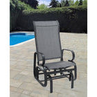 Dura Housewares Lotus Single Glider - Black-Durable metal frame