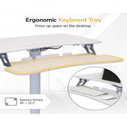 Mount-It! Mobile Sit-Stand Computer Workstation - White-Desktop Size: 28" x 15.4"