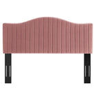 Modway Brielle Channel Tufted Performance Velvet King/California King Headboard - Dusty Rose-Channel Tufted King/California King Headboard
