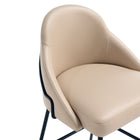 Manhattan Comfort Gracie 22" Modern Leatherette Upholstered Counter Stool - Tan and Black - 2 Pack-Features High Density Foam Filled For Comfort and Durability. 