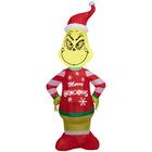 GEMMY Airblown Inflatable Christmas Grinch with Merry Grinchmas Ugly Sweater-Lights up with bright, energy-efficient LED light