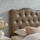 Modway Annabel Faux Leather Twin Headboard - Mushroom-7 Adjustable Mount Positions