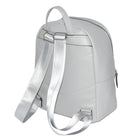 Nicci Backpack with Front Zipper Pocket - Light Grey-Main zipper entry