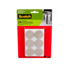 Scotch 1.5" Round Felt Pads - Beige - 24 Pack-Easy-to-apply, self-stick design
