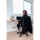 Warmür The Original Office Chair Blanket - One Size - Black-Soft fleece lining for warmth without bulky layering