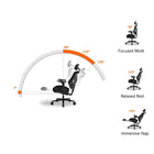 COUGAR Speeder Mesh Reclining & Tilting Chair with Retractable Footrest - Black-Class 4 Gas Lift Cylinder: TÜV certified, ensuring smooth, reliable, and safe height adjustment