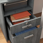 Vinsetto 2-Drawer Letter/A4 Filing Cabinet with Lock - Grey-Assembly required