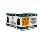 Eco II Garbage Bags - 26" x 36" - Extra Strong - Black - 125 Pack-125 Pack