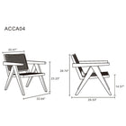 Manhattan Comfort Hamlet 22.64" Industry Chic Accent Chair - Nature - 2 Pack-Frame Made of American Solid Ash Wood Featuring Natural Grain Textures