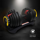 MotionGrey BDST Adjustable Dumbbell, Barbell Converter and Stand Bundle for Home Gym - 5-52.5 lb - 1 Set-Bundle combines adjustable resistance, barbell conversion and storage in one coordinated home-gym set