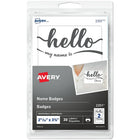 Avery Hello Name Badge, English, 30 Pack-Flexible Name Badges