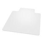 Staples Chair Mat for Low Pile Carpet with Lip - 45"x 53" - Clear-Protects low pile carpet up to 3/8" thick (including padding depth) from chair caster wear and tear