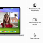 Apple MacBook Air 13.6" - M3 Chip - 512 GB SSD - 8 GB Unified Memory - Silver - English-Look Sharp, Sound Great - Everything looks and sounds amazing with a 1080p FaceTime HD camera, three mics, and four speakers with Spatial Audio