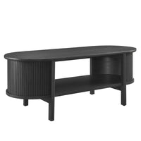 Modway Cadence Coffee Table - Black-Oval Coffee Table