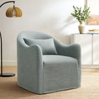 Modway Bardot Slipcovered Striped Accent Chair - Spa Blue Stripe-Striped Upholstery